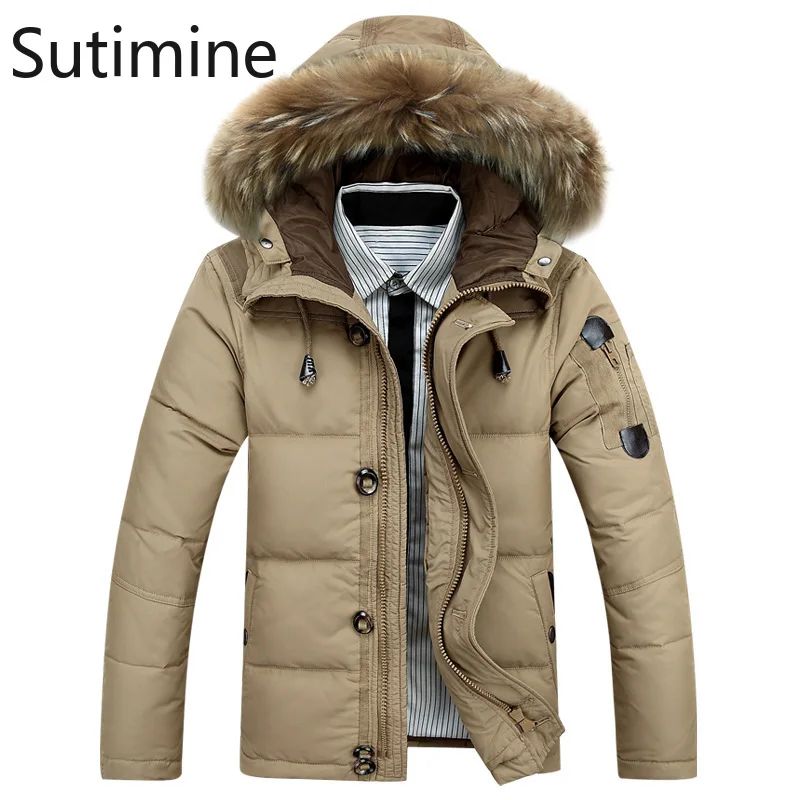 Men's Winter Jacket Zipper Man's Down Jacket Slim Parkas Autumn and Winter Men's Winter Down Jacket Solid Men's Clothing Casual