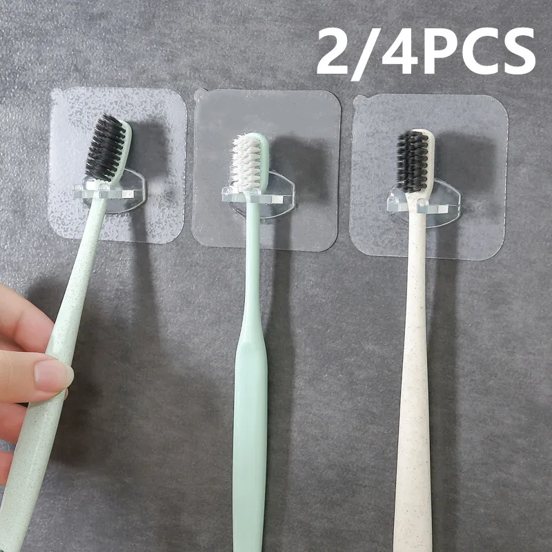 Держатель для зубных щёток прозрачный 4 шт. | Дом и сад