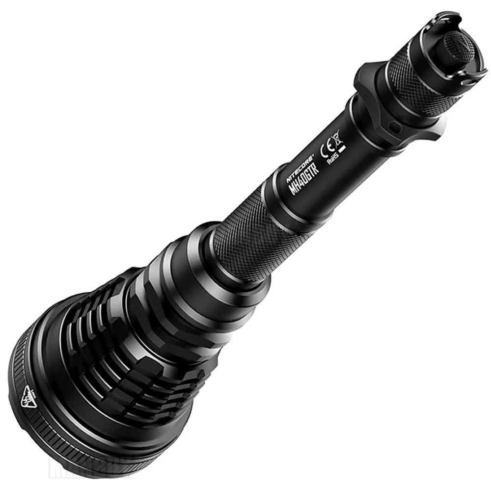 Тактический перезаряжаемый фонарик Nitecore MH40GTR с 2 аккумуляторами 18650 люмен
