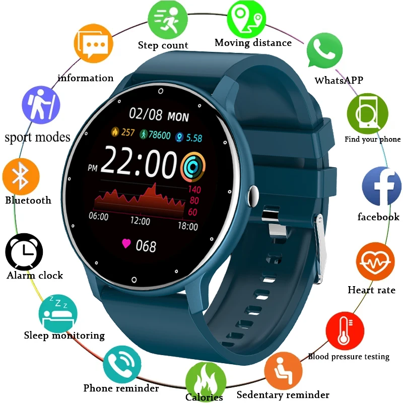 

LIGE Smart Watch Men Sports Heart Rate Blood Pressure Sleep Smartwatch IP67 Waterproof Call Reminder Часы IOS Android Cмарт Часы