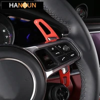 aluminium alloy car steering wheel shift paddles trim sticker for porsche panamera cayenne macan interior modified accessories