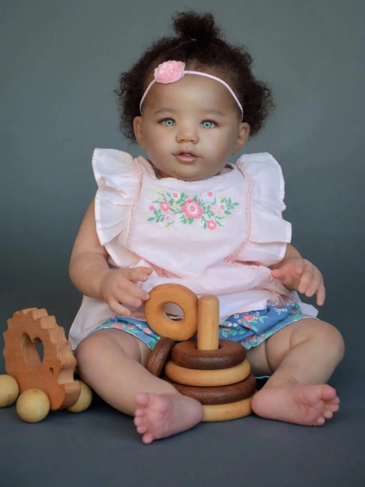 

21 Inch Princess Abigail Smiling Reborn Baby Accessories DIY Blank Kit Fresh Color Soft Unpainted Unfinished Doll Part