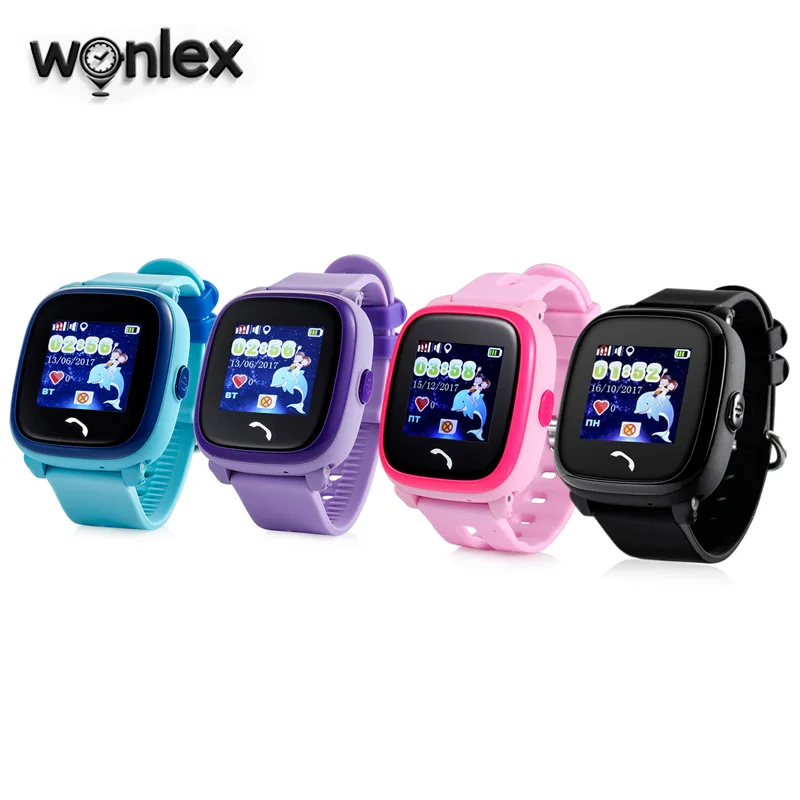 Смарт часы Wonlex для малышей 2G GPS Wi Fi водонепроницаемый телефон с трекером