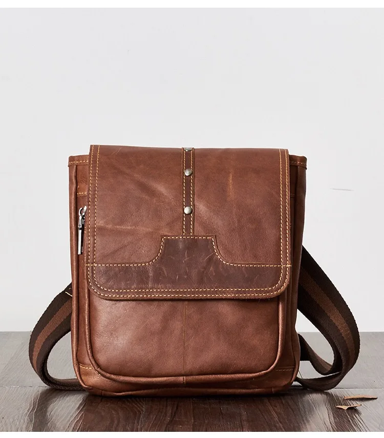 

Корейская версия новой кожаной мужской сумки-мессенджер сумка через плечо Повседневная сумка из воловьей кожи с верхним слоем