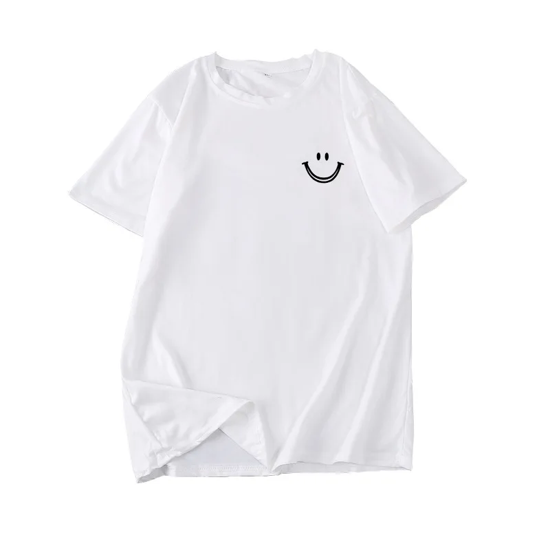 

T-shirt female spring and summer new black and white monochrome printing short-sleeved student all-match casual T-shirt female