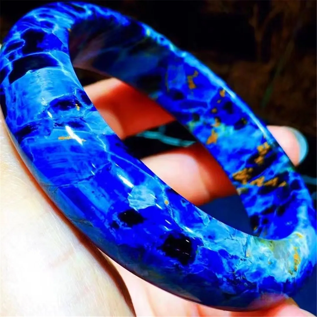 

Браслет из натурального синего пьецетата, ювелирное изделие для женщин и мужчин, энергия Намибии, Кристалл 14 х8 мм, бусины AAAAA, внутренний диа...