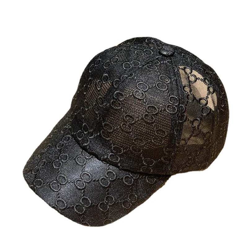 

Simple solid color geometric mesh hat female spring and summer sunscreen breathable sun hat British retro alphabet baseball cap