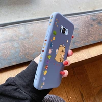 for samsung galaxy s7 edge s8 plus case with cartoon animal back cover silicone anti falling casing
