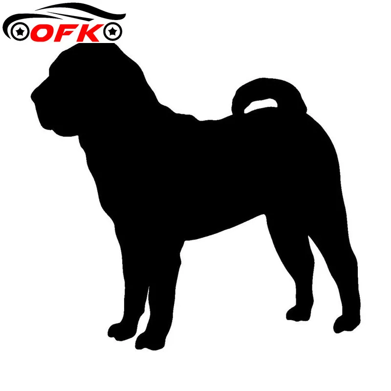 Очаровательная наклейка на автомобиль OFK с изображением китайского Шарпея