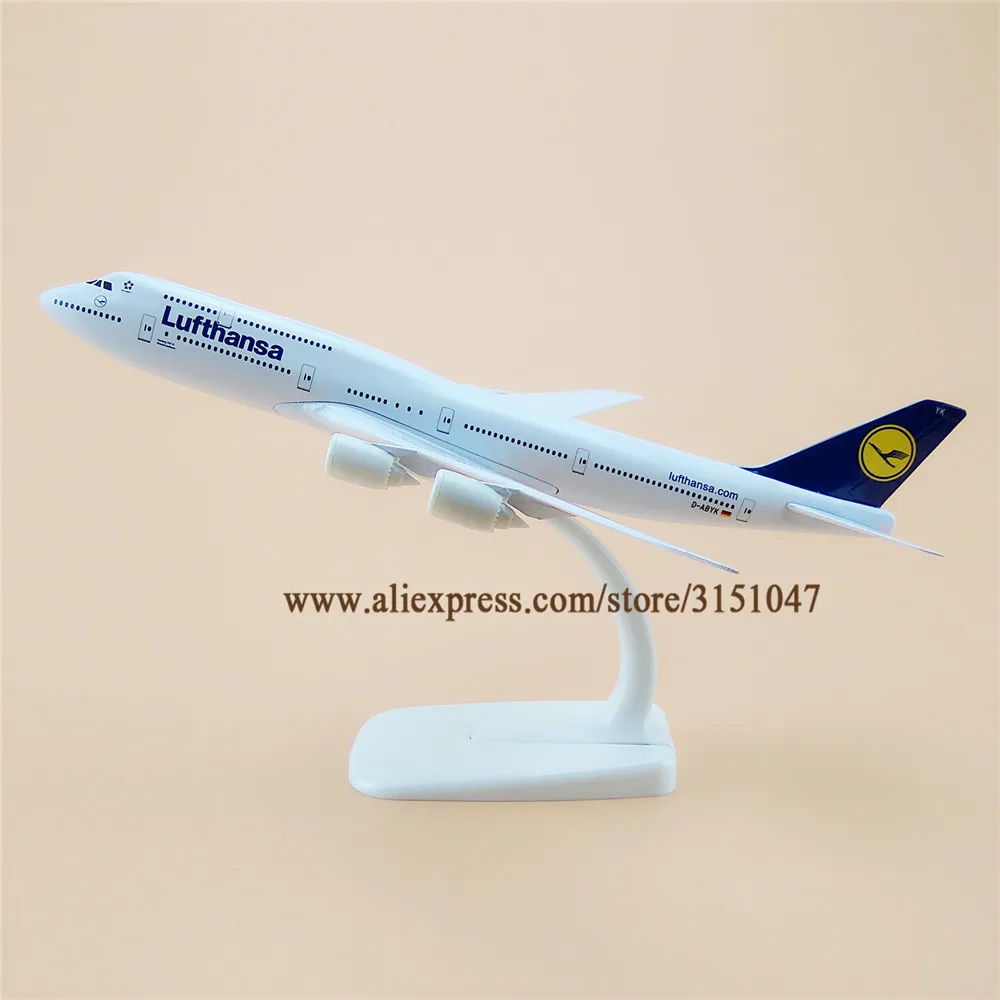

20cm Air Germany Lufthansa B747 Boeing 747 Airlines Plane Model Alloy Metal Diecast Model Airplane Aircraft Airways Gift