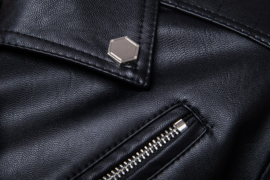

Men Moto Biker Learher Jackets and Coats Good Quality Male Folds Leather Coats Slim Fit Multiple Zippers PU Leather Coats 5XL