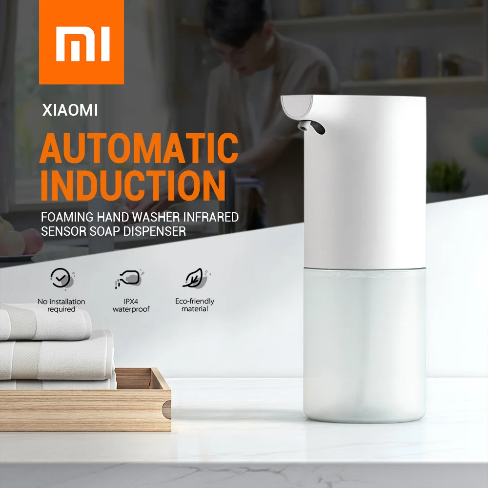 Xiaomi автоматический индукционный датчик вспенивания мыла Инфракрасный дозатор вспенивания мыльницы IPX4 дозаторы мыла для ванной/кухни