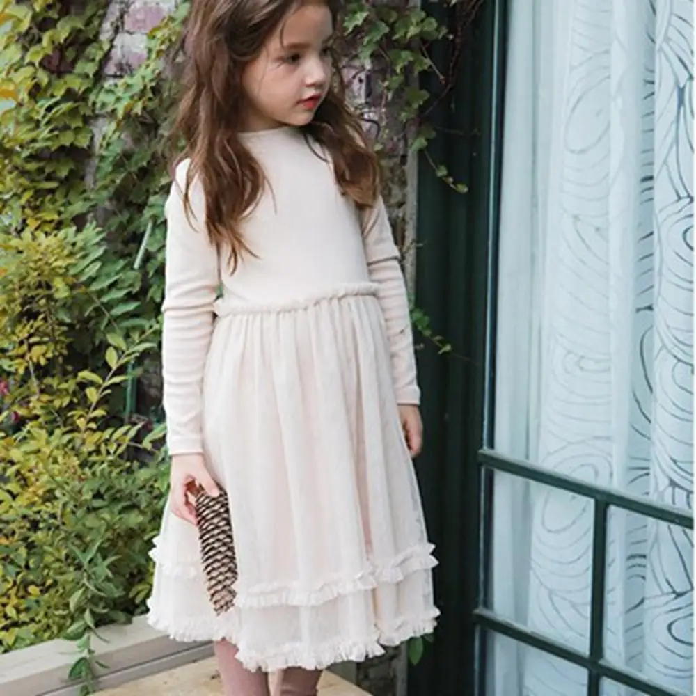 Toddler Girls Dresses Kids Winter Fall Clothes Long Sleeve Dress for Lace Princess Baby Party Girl | Детская одежда и обувь
