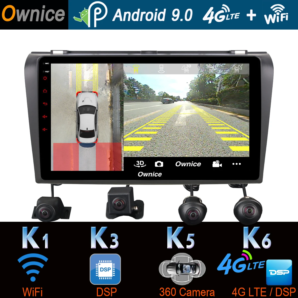 9 &quot360 ° панорамный автомобильный dvd плеер на основе Android для Mazda 3 Mazda3 2006 2007 2008 2009 2010