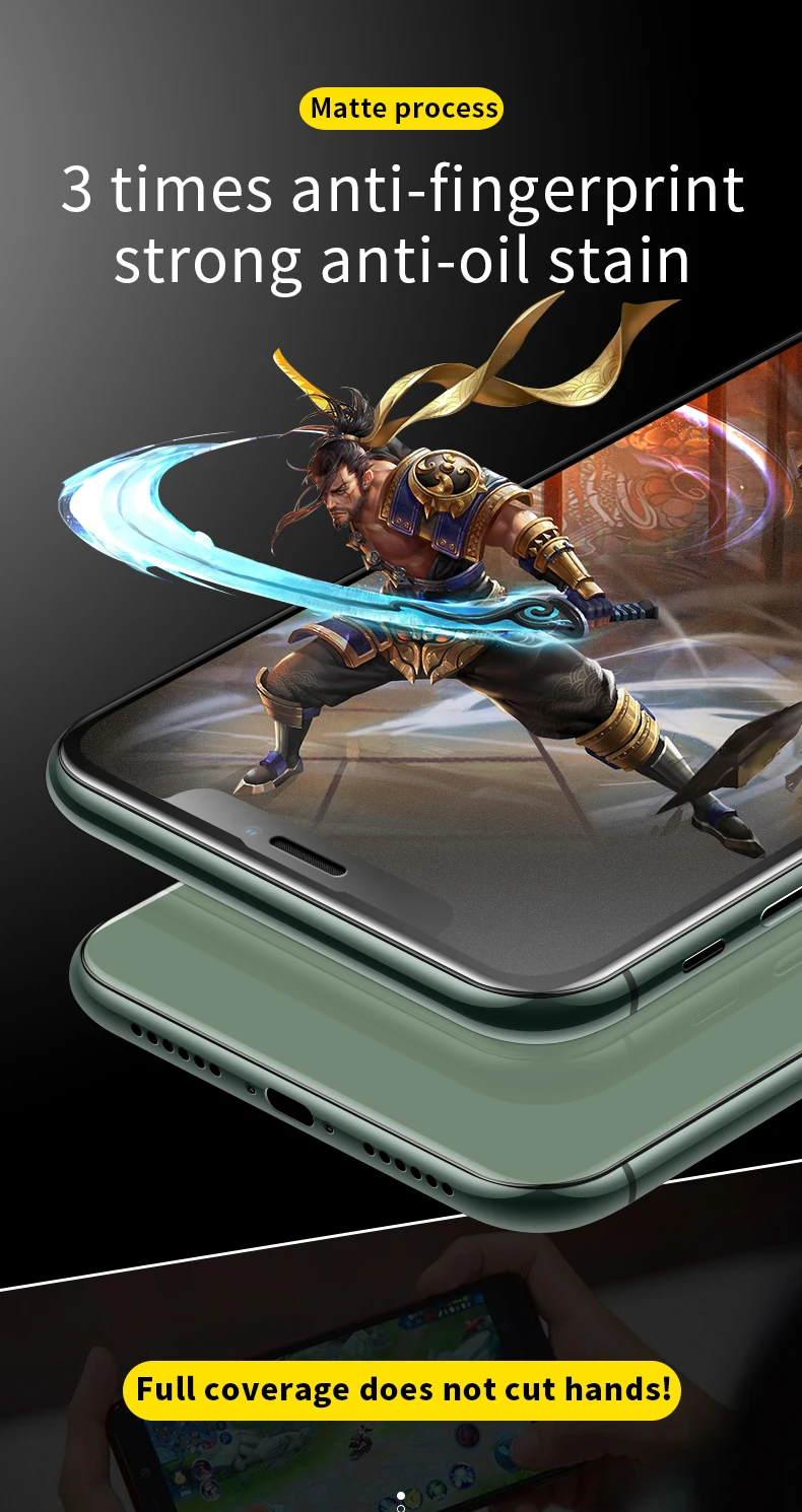 SmartDevil, матовое закаленное стекло для iphone 11 pro max, полное покрытие, защитная пленка, защита экрана 3 H, изогнутая, HD, жесткая пленка