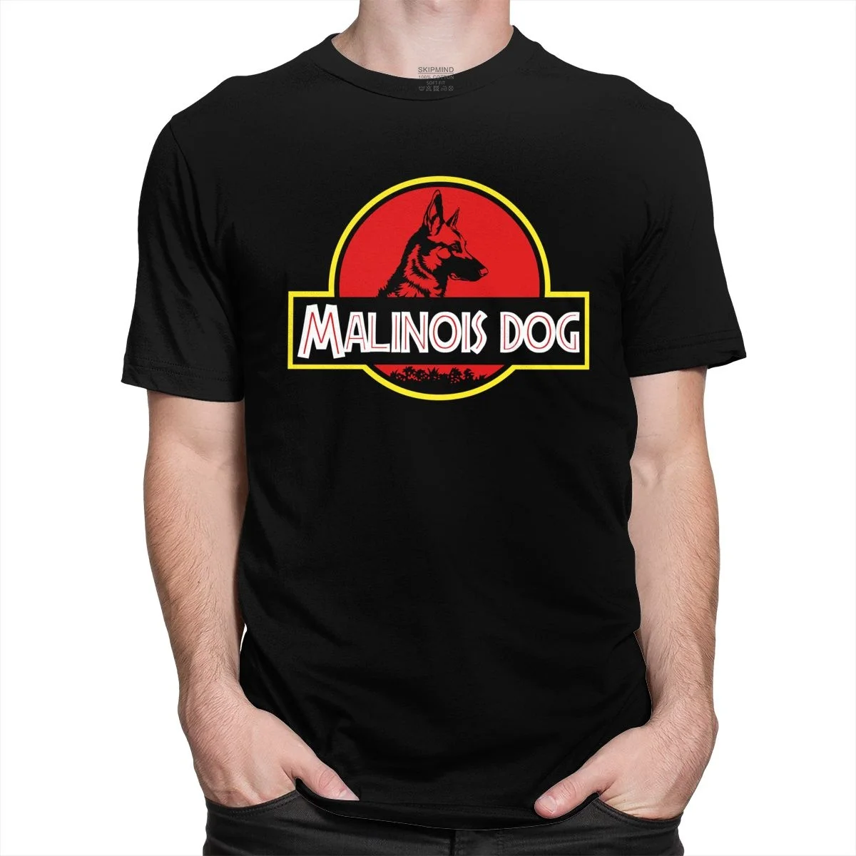 Fashion Malinois Tshirt Belgian Shepherd Dog T Shirt Men 100% Cotton Handsome T-shirt Short Sleeved Maligator Tee Clothing Merch | Мужская