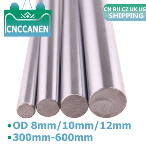 Оптическая ось, внешний диаметр 8 мм, 10 мм, 12 мм, 16 мм, 20 мм, линейный вал, цилиндрическая направляющая, Гладкий Круглый Стержень 300 мм-600 мм для деталей 3D-принтера, 2 шт.