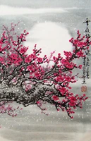 traditional japanese artwork cherry blossoms picture art silk poster print 24x36inch
