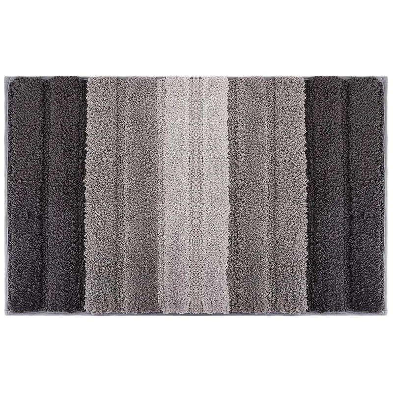 Полосатый дверной коврик нескользящий мягкий из микрофибры для входной двери