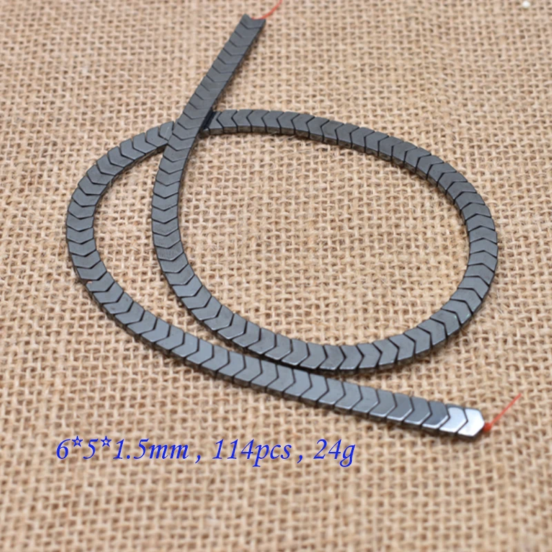 Специальные квадратные черные гематитовые бусины из натурального камня плоские