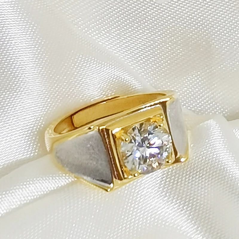 

Мужское кольцо с бриллиантом MeiBaPJ, из серебра 1/2 пробы, с муассанитом 925 пробы карат