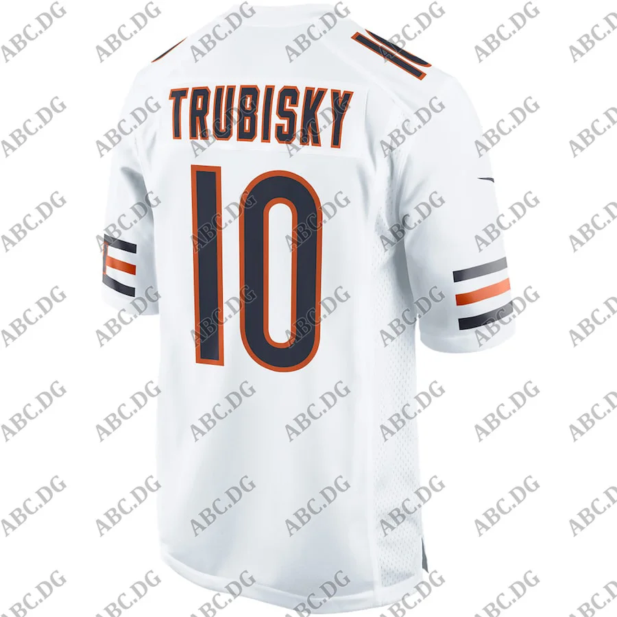 

Customized Stitch American Football Jersey Men Women Kid Youth Chicago Mitchell Trubisky White Event Game Jersey