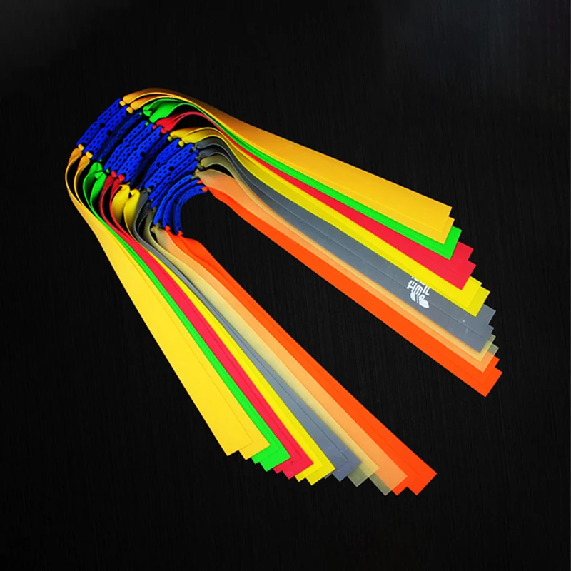 

3/6pcs Slingshot Flat Rubber Band Thicknes 0.5-1.2mm Catapult Natural Latex Elastic Resilient Rubber Band Slingshot Accessories