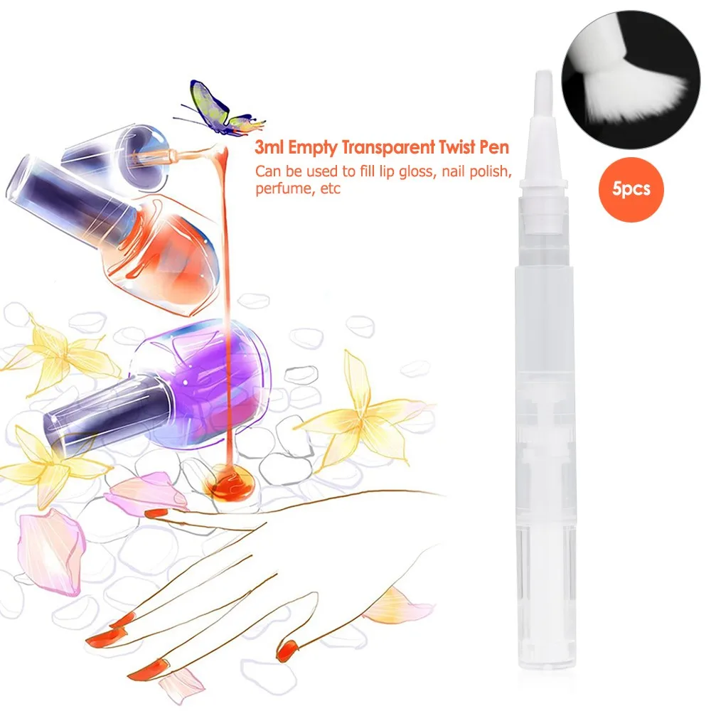 5 шт. 3 мл пустая прозрачная ручка для макияжа косметический контейнер блеск губ