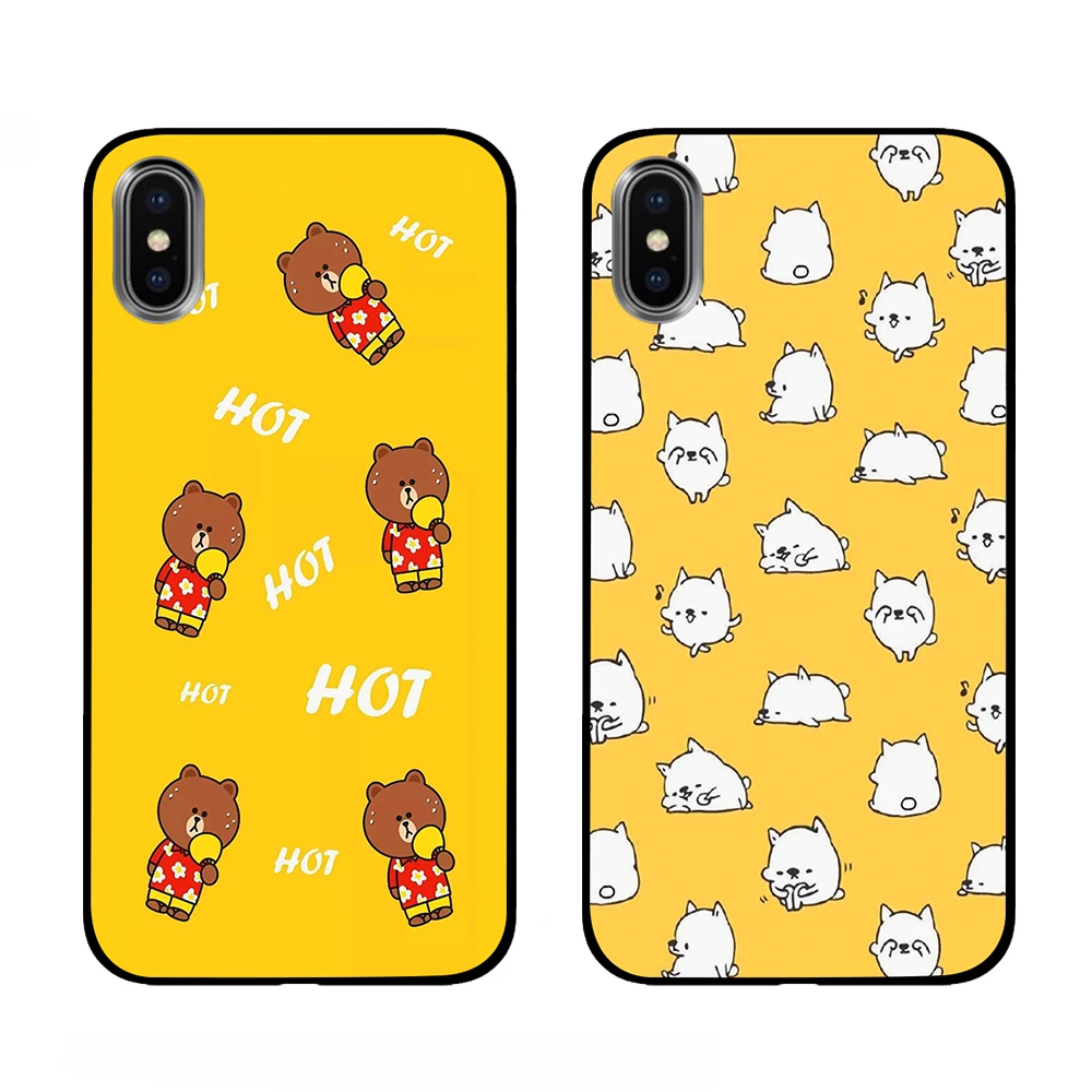 Красный желтый милый аниме для iPhone 5 5S 6 6s 7 8 Plus X XS XR 11 Pro Max чехлы