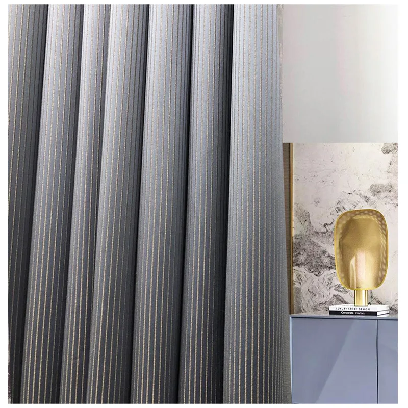 

2022 New Curtains for Living Dining Room Bedroom High Precision Jacquard Light Luxury Modern Minimalist Curtains Window
