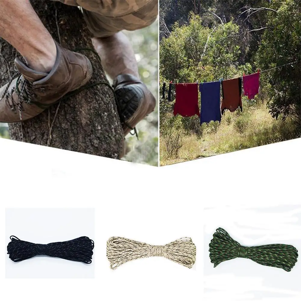 

Camping Tent Rope 5 Meters Diameter 4 Mm 7 Inner Strands Outdoor Camping Rock Climbing Hiking Tent Accessories