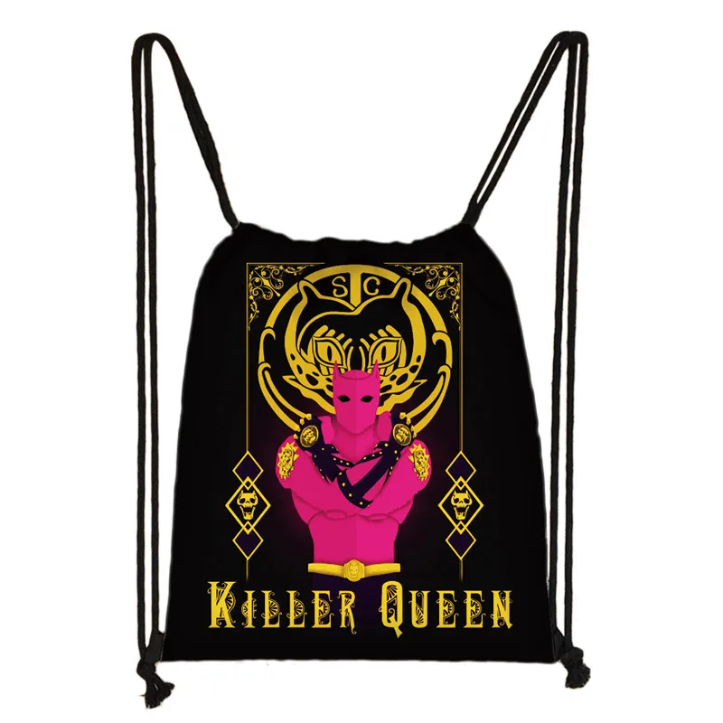 Сумка на шнурке для мальчиков и девочек повседневный рюкзак подростков с аниме