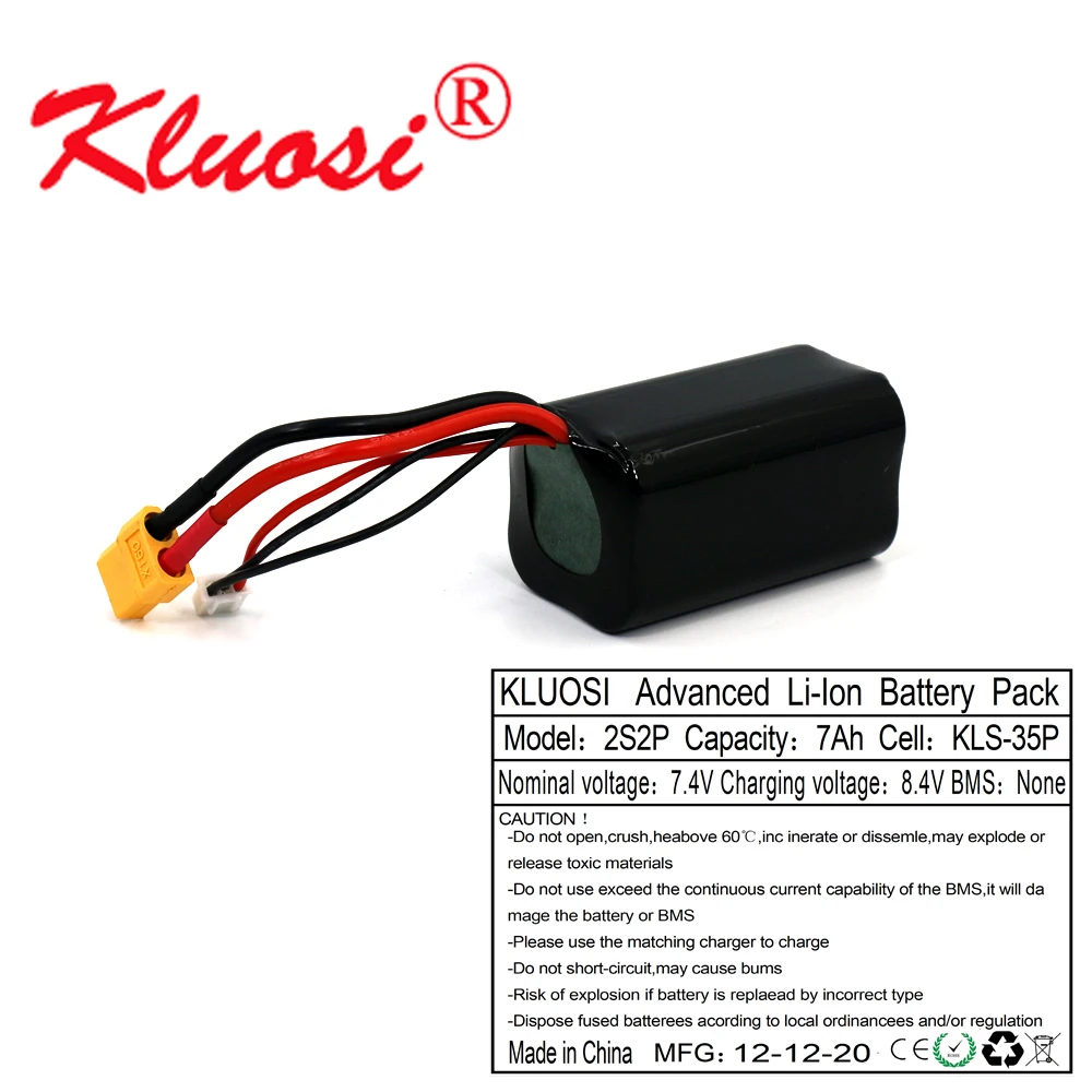KLUOSI 2S2P 7 4 V 7Ah высокое Ёмкость Бла (беспилотный летательный аппарат Перезаряжаемые