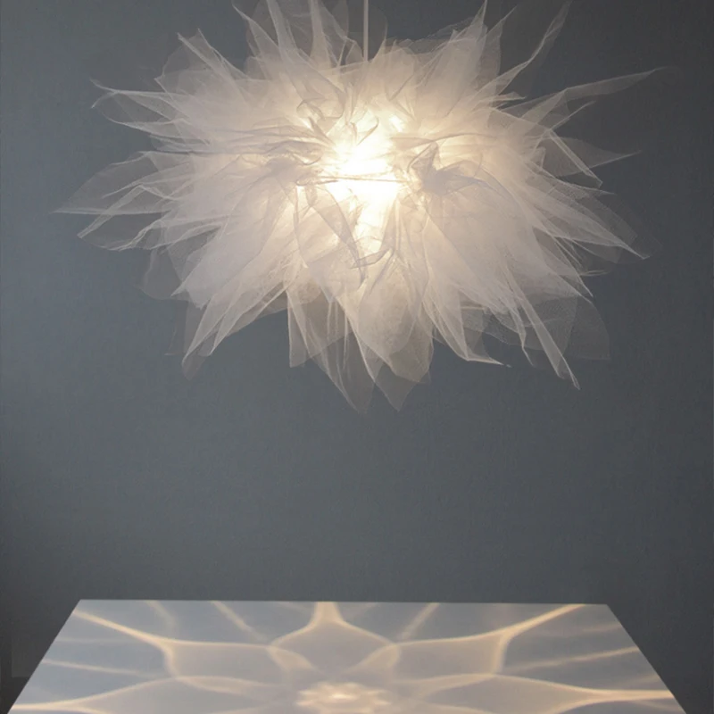 Люстра из органзы в стиле INS для спальни гостиной кабинета Скандинавская