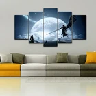 5 шт. холщовых настенных картин, украшение для дома, финальная Фантастическая игра, аниме-персонаж, сцена, HD печать, плакат без рамки