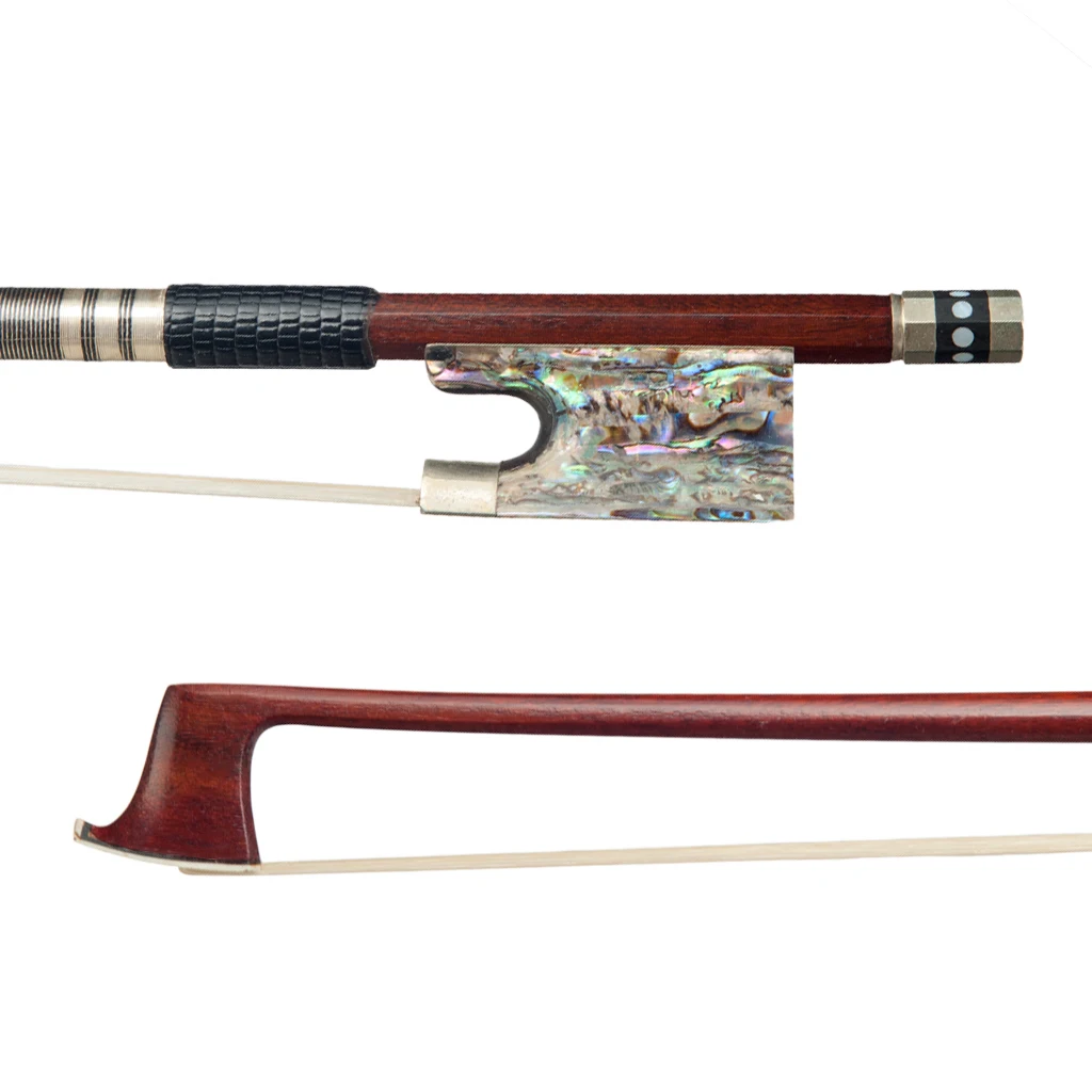 Creative 4/4 Violin Bow Pernambuco Bow Round Stick W/Abalone Frog Mongolia Horsehair enlarge