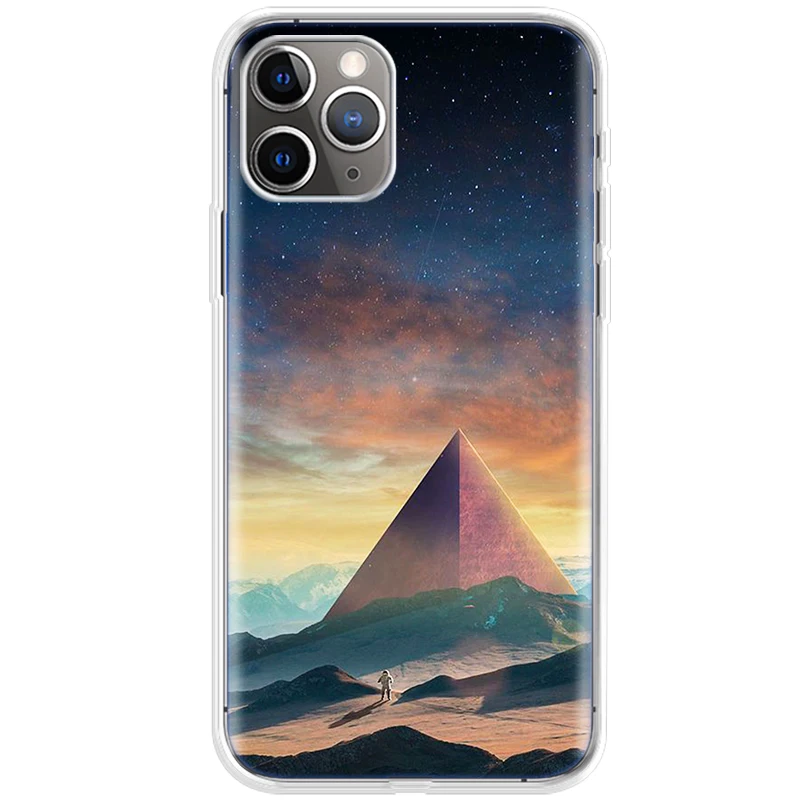 

Pyramid Soft Silicone Case For iPhone SE 2020 6 6s 7 8 Plus 12 Pro Max 11 Pro Max X XR XS Max Mini Back Cover Shell Cases Fundas