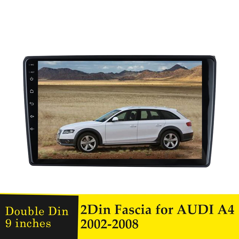 9 дюймов двойной Din пластиковая рамка для Audi A4 2002-2008 автомобильный Радио панель