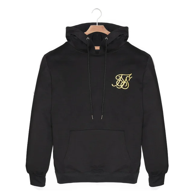 Black Sik Silk Man Hoodie Spain Hooded Silk Silk Hoodies Sweatshirt Autumn Hip Hop Sweatshirts Men Streetwear Sik Siksilk Sudadera - Цвет: Black