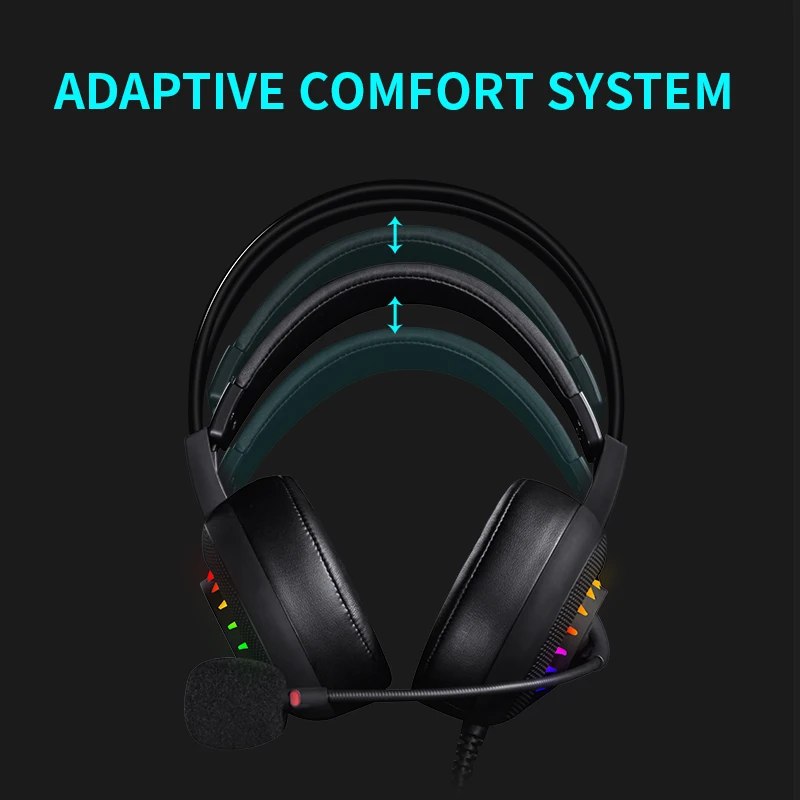 JZGSHARK Gaming Headsets Big Headphones with Light Mic Stereo Earphones Deep Bass for PC Computer Gamer Laptop PS4 New X-BOX | Электроника