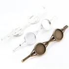 12 мм 10 шт два Камея высокого качества бронзовые и посеребренные медные зажимы для волос заколка для волос основа Установка Кабошон Камея