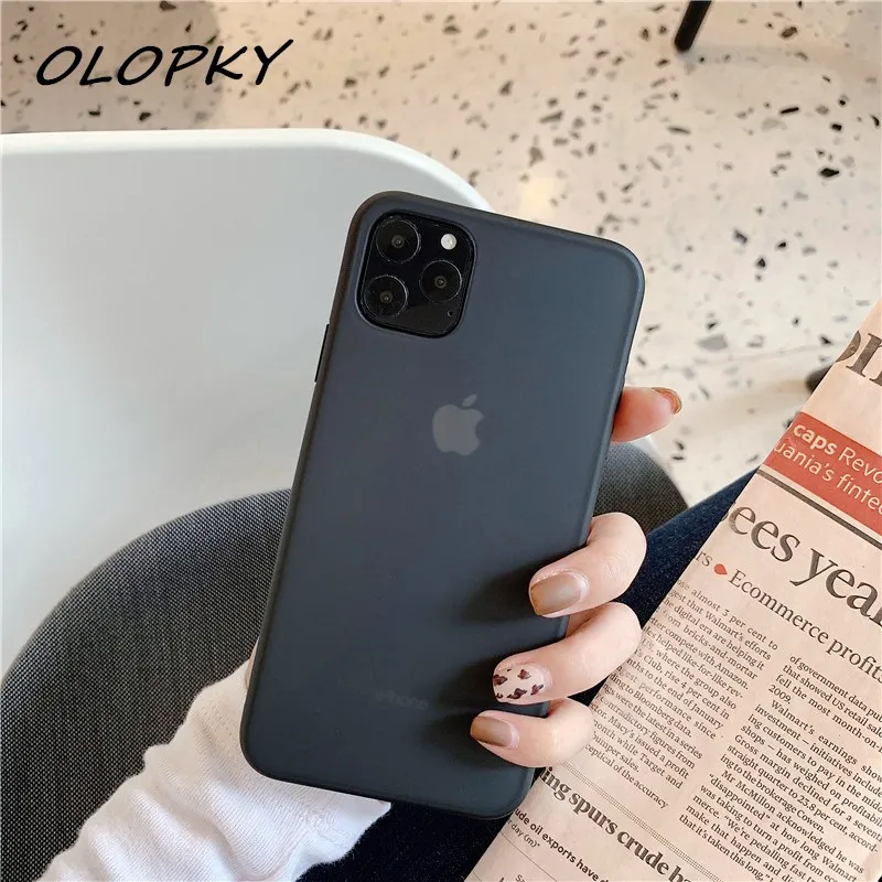 Сплошной цвет простой прозрачный корпус ультра тонкий матовый чехол для iPhone Max XR X