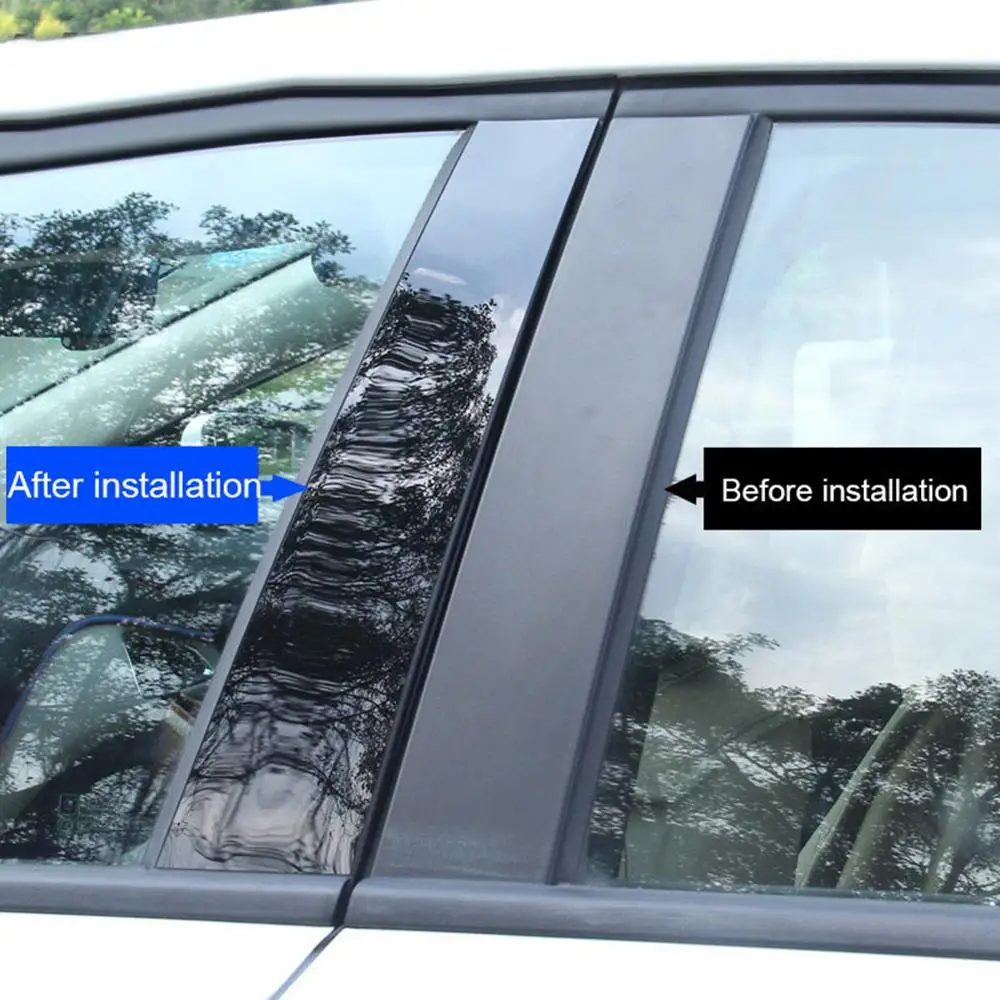 10pcs window center part car pillar sticker black for hyundai creta ix25 2017 2019 decoration window trim replacement accessory free global shipping