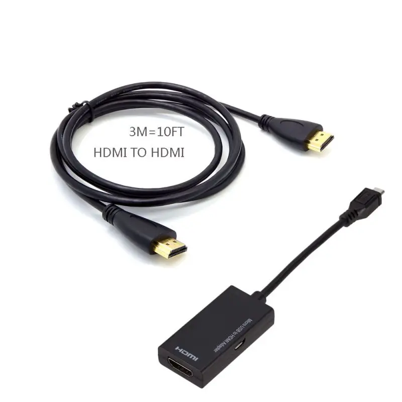 Телевизионный кабель Micro USB к HDMI проводной ТВ из 1080p шнур с 3 метровой линией для HDMI|
