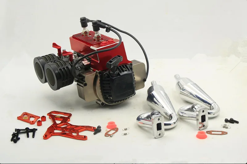 Двухцилиндровый двигатель, 60CC двигатель для 1/5 ROVAN HPI KINGMOTOR ③ GTB MCD rc автозапчасти