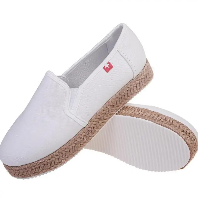 women flats casual shoes woman canvas fabric plus size loafers slip on single shoe chaussures femme