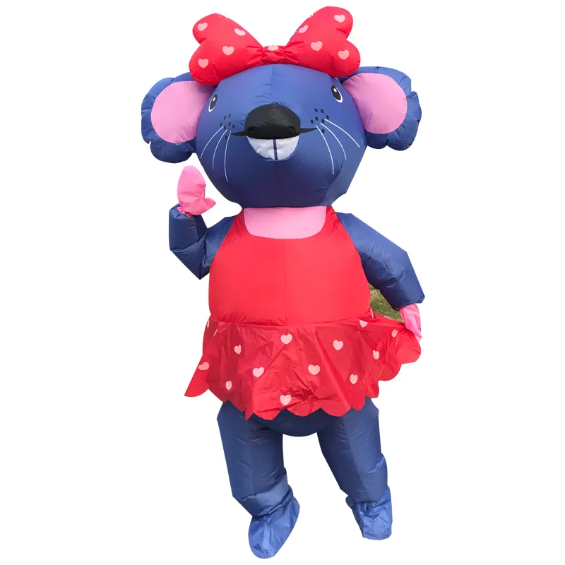 

Adult Inflatable Costume Couple Cosplay Mouse Rat Party Performance Halloween Christmas TV Show Jumpsuit