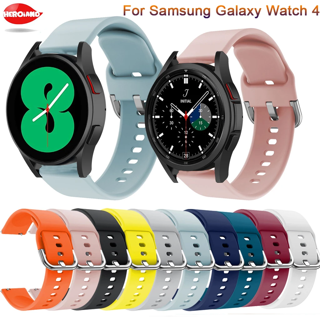 

Silicone Watchband For Samsung Galaxy Watch 4 44MM 40MM / Galaxy 4 Classic 46mm 42MM band Strap Wristband Bracelet belt Correa