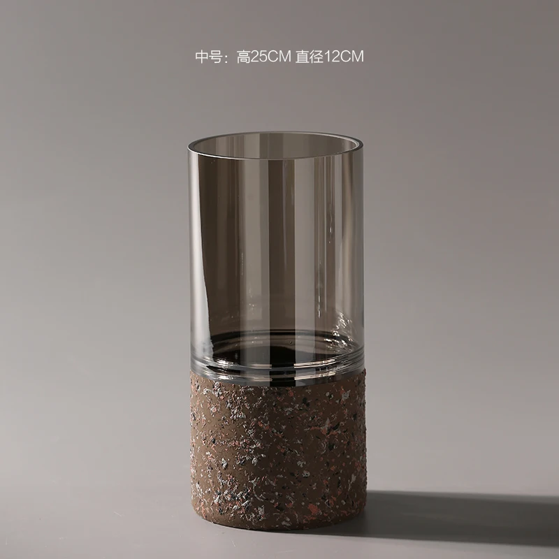 

Nordic Luxury Glass Vase Simple Transparent Hydroponic Vase Dried Flower Aesthetic Wazony Ozdobne Indoor Decoration EB5HP