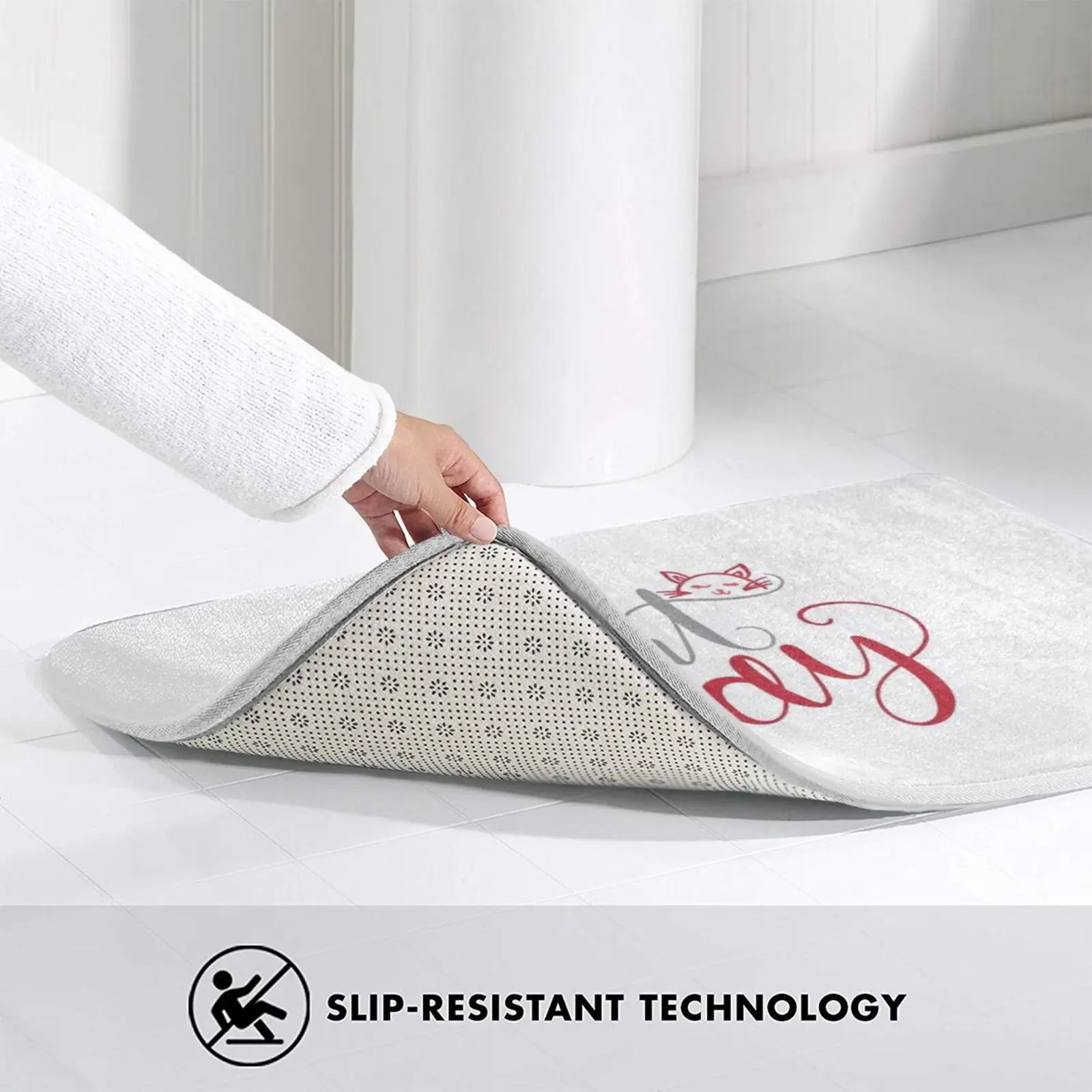 

Cat Lady - Femme Chat Carpet Mat Rug Cushion Soft Chat Lady Womens Miss Chaton Chatte Animal Personnalis Original